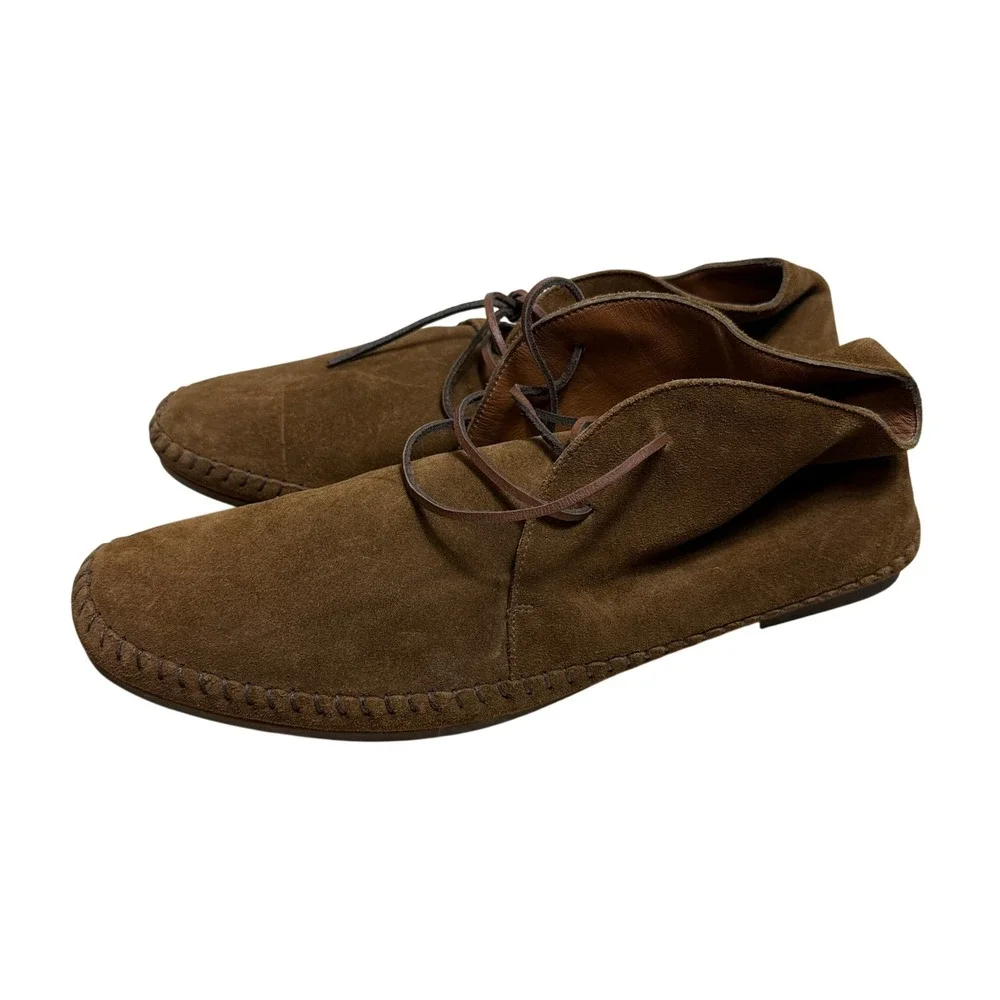 Tomas Maier Chukka Boots Mens 13 Brown Suede Moccasin Toe Made in Italy Desert